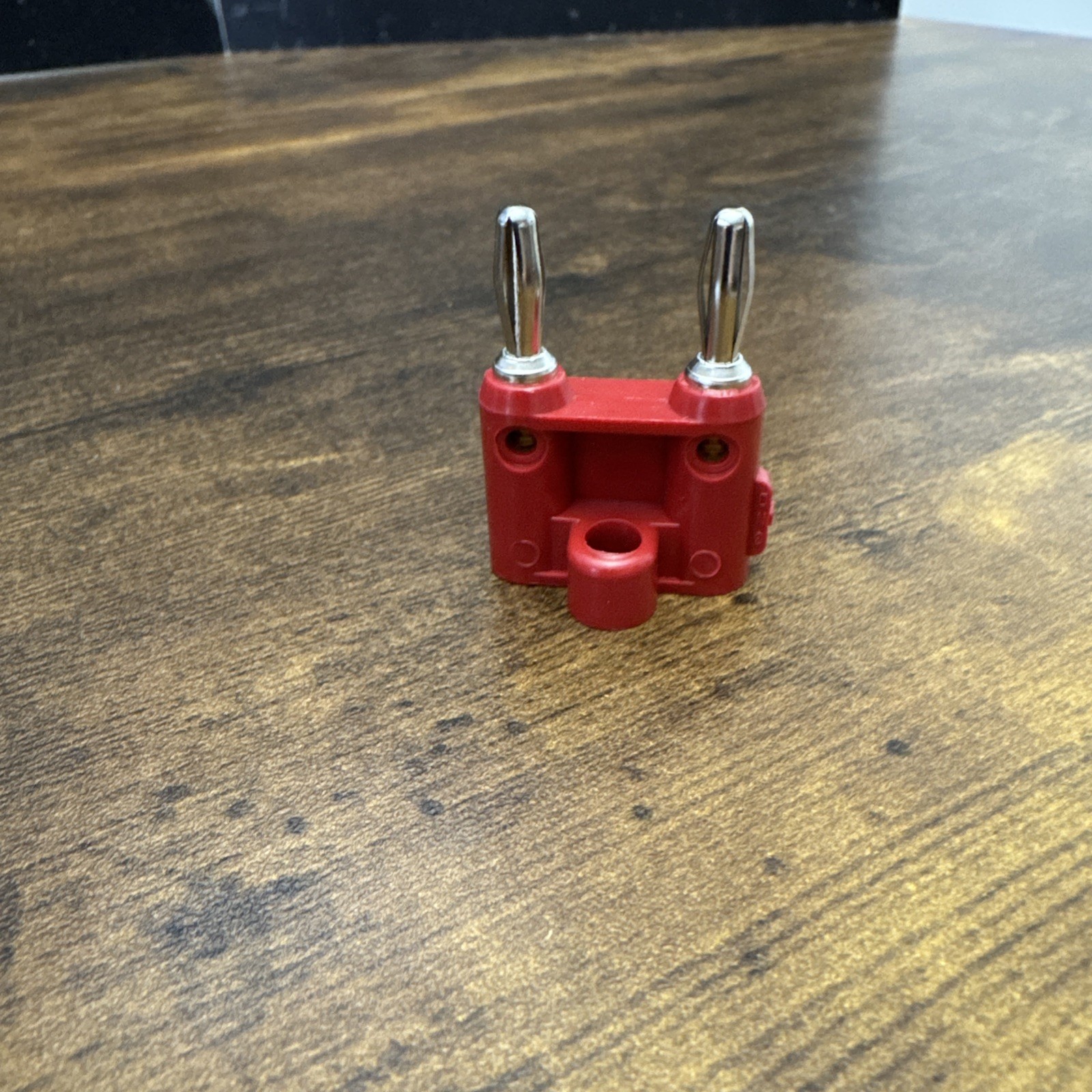 Pomona MDP-2 - Stackable Double Banana Plug with Cable Guide, Solderless, Red
