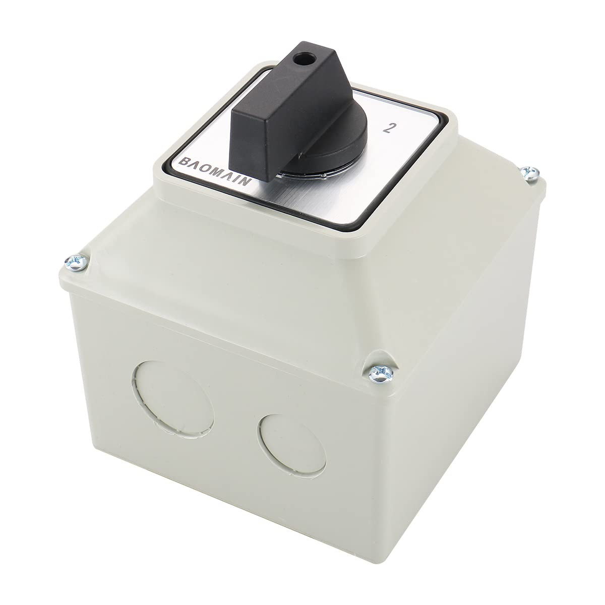 32A 2-Phase 3-Position Cam Rotary Changeover Switch with Enclosure | Maintained