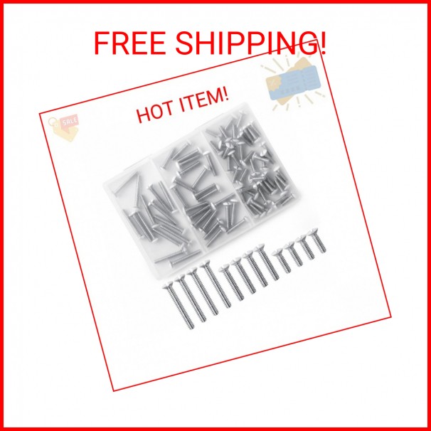 Bates- Wall Plate Screws, 75 Pack Assorted Size, Outlet Screws, Wall Plate Screw