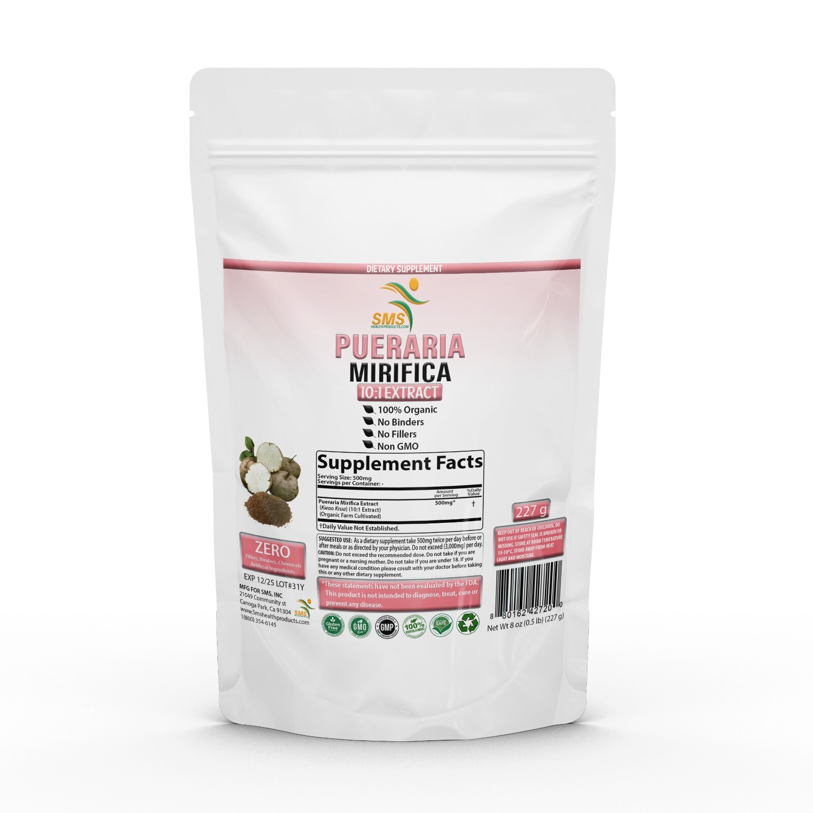 Pueraria Mirifica Root 10:1 Extract Powder Organic Natural 227g USA