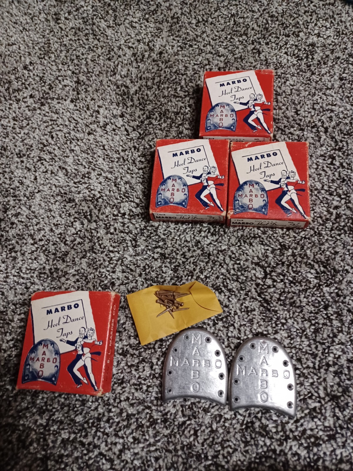 Vintage B.L. Marder Co. Heel Dance Taps x4 Boxes