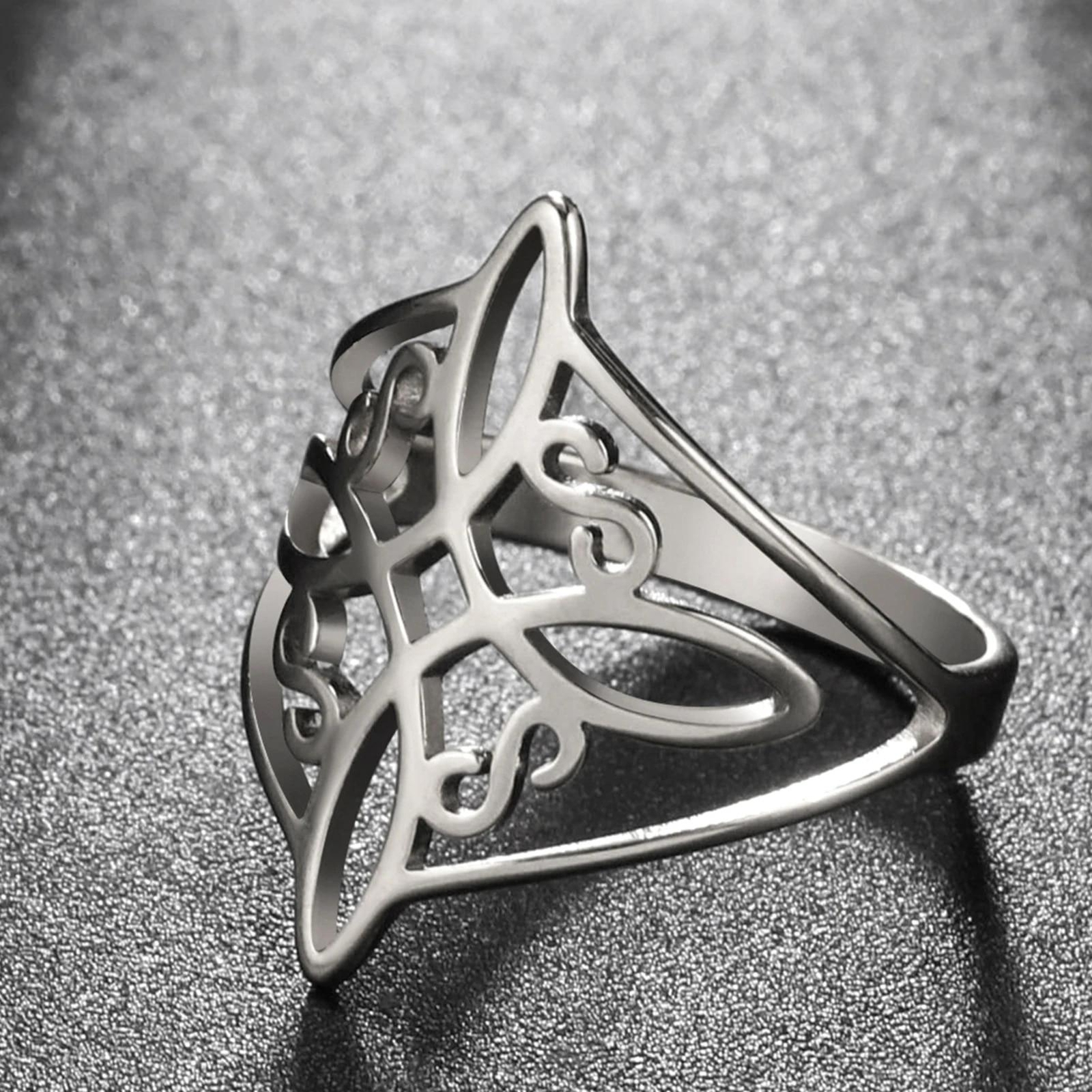 Anillo De Nudo De Bruja - Nudo Celtis Amuleto De Brujería Wiccan Pagano Jewelry