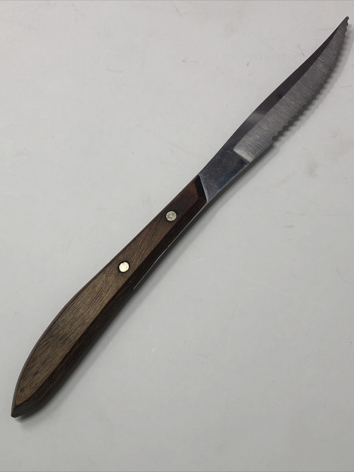 VTG Russell Stainless Steel 9" Steak Knife Wood Handle Made in USA