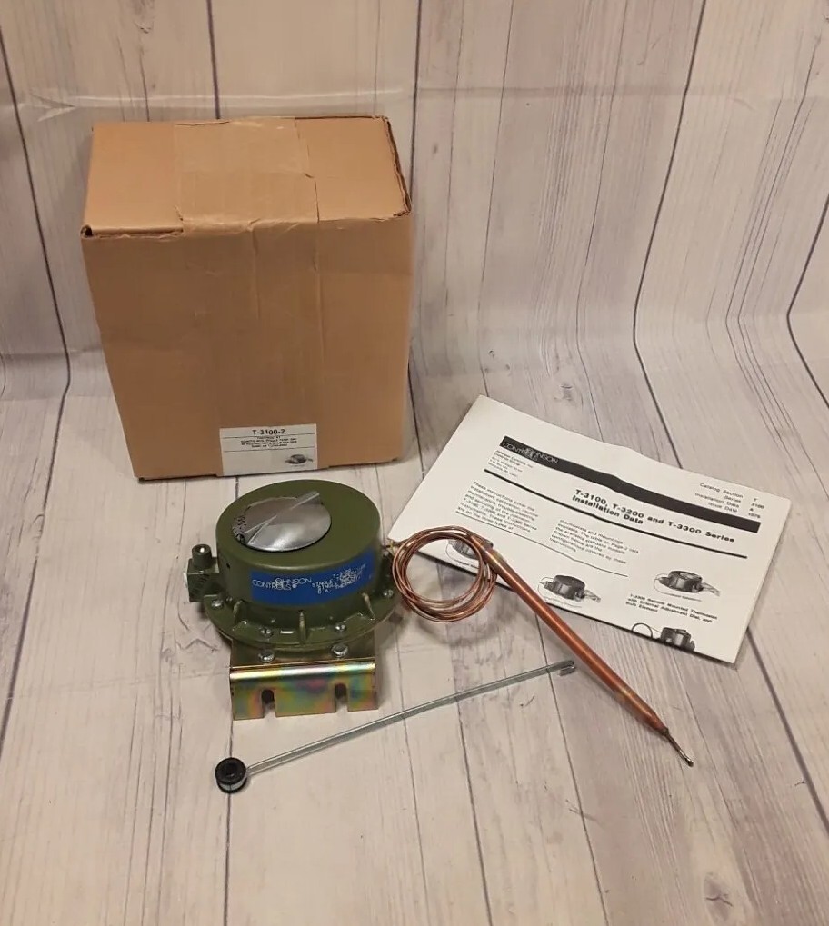 *NEW* JOHNSON CONTROLS THERMOSTAT ~T-3100-2~ Remote Mtg.   External Adj. Dail