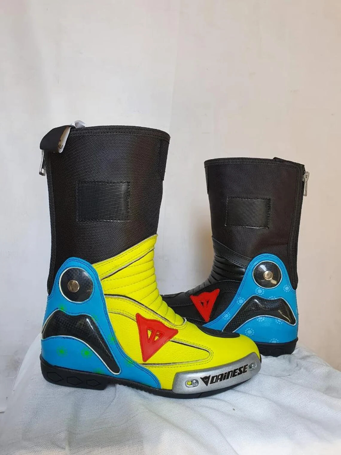 Rossi Motogp  Red Motorcycle Shoes Bikers Sports & Motorbike Leather Boots