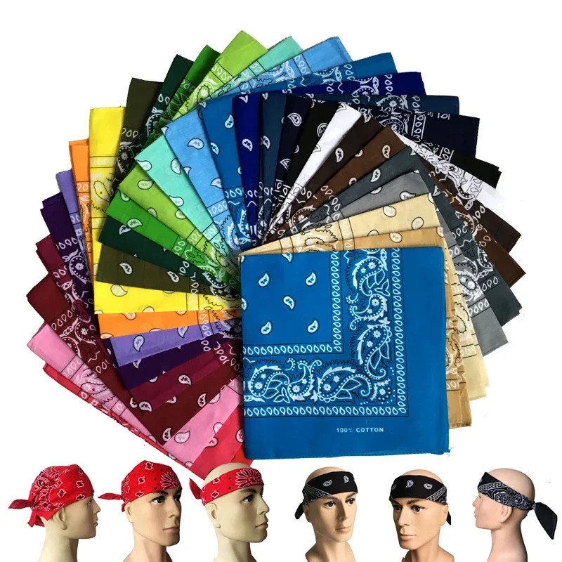 Paisley Bandana Headband Print Multifunction Kerchief Wrap Women Scarves
