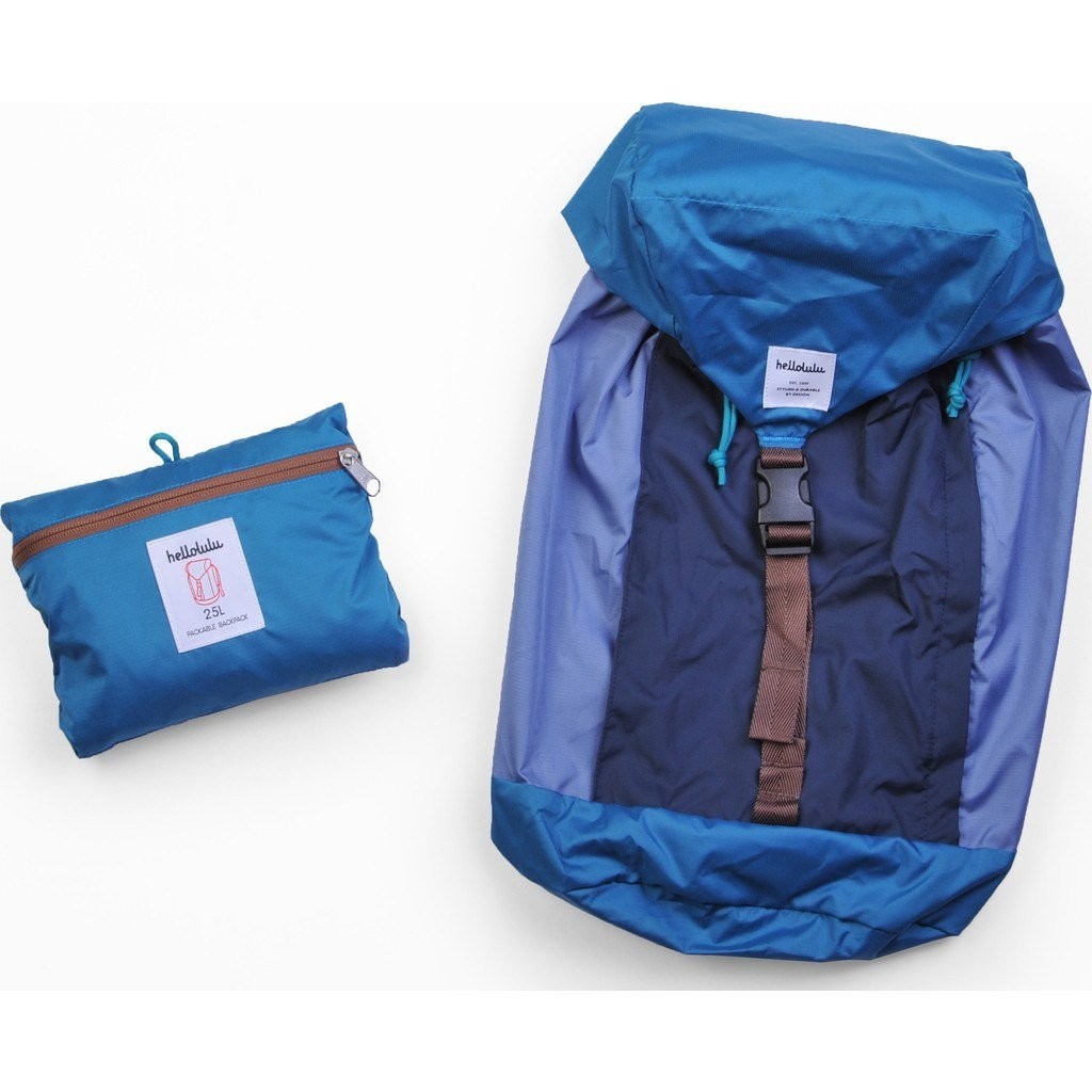 Hellolulu Fran Packable 25L Blue Backpack New