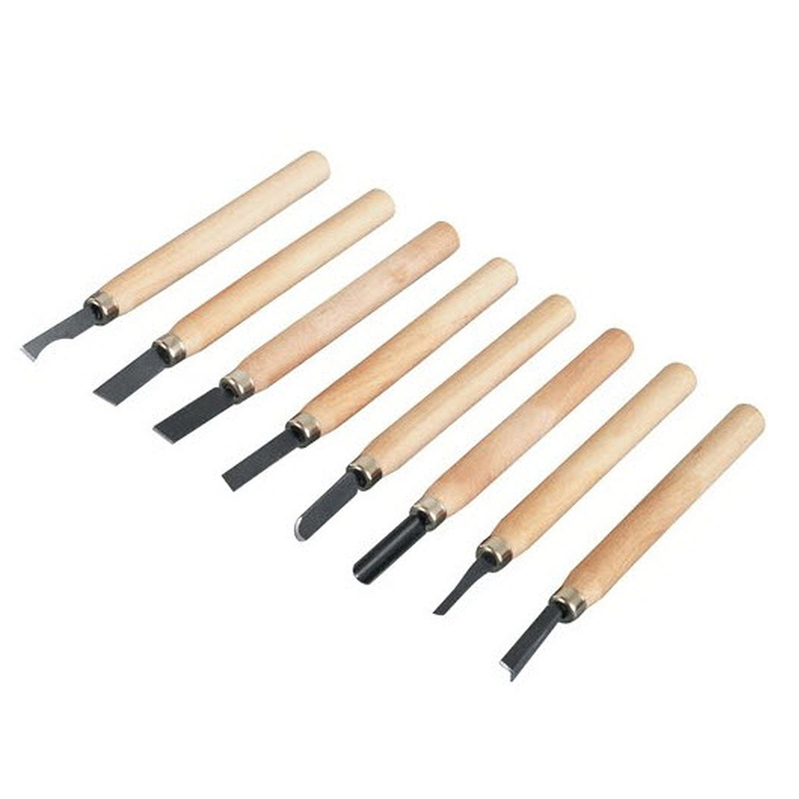 Hawk TZ7408 8 Pc Beginners Mini Wood Carving Chisel Set – Hand Tools DIY & Craft