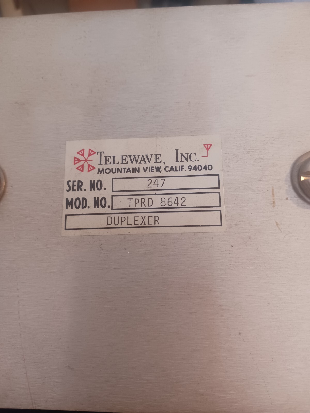 Telewave TPRD-8642 Duplexer - P45