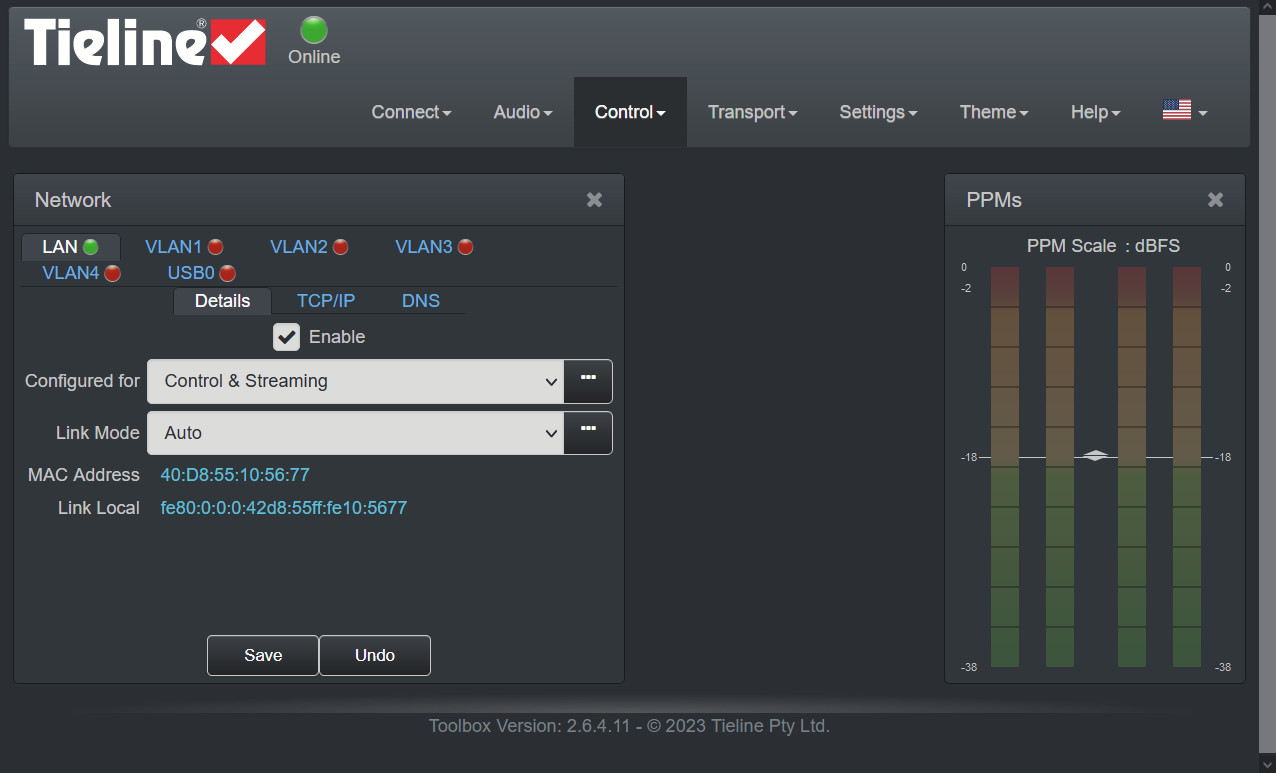 Tieline Bridge-IT XTRA TLB5150 Audio Over IP Codec Internet AoIP SIP Endpoint