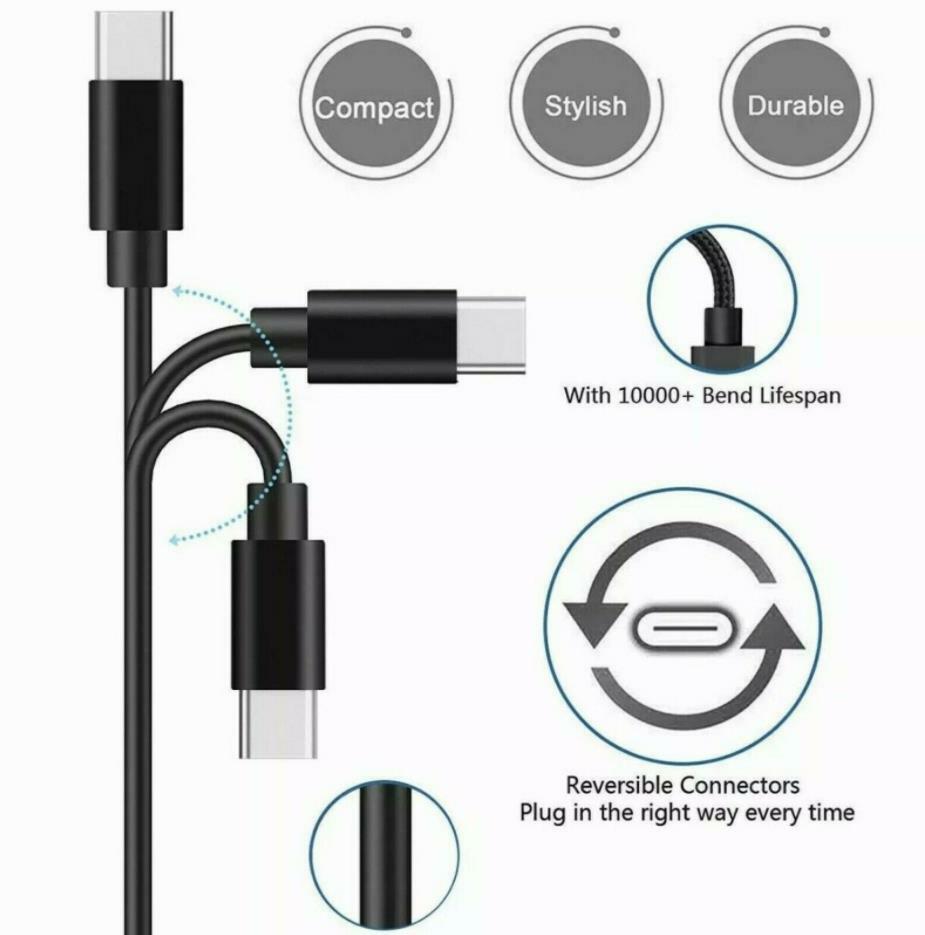 2-PACK Fast Charger USB Type C Cable For Xbox Series X S/PS5 Controller /Switch