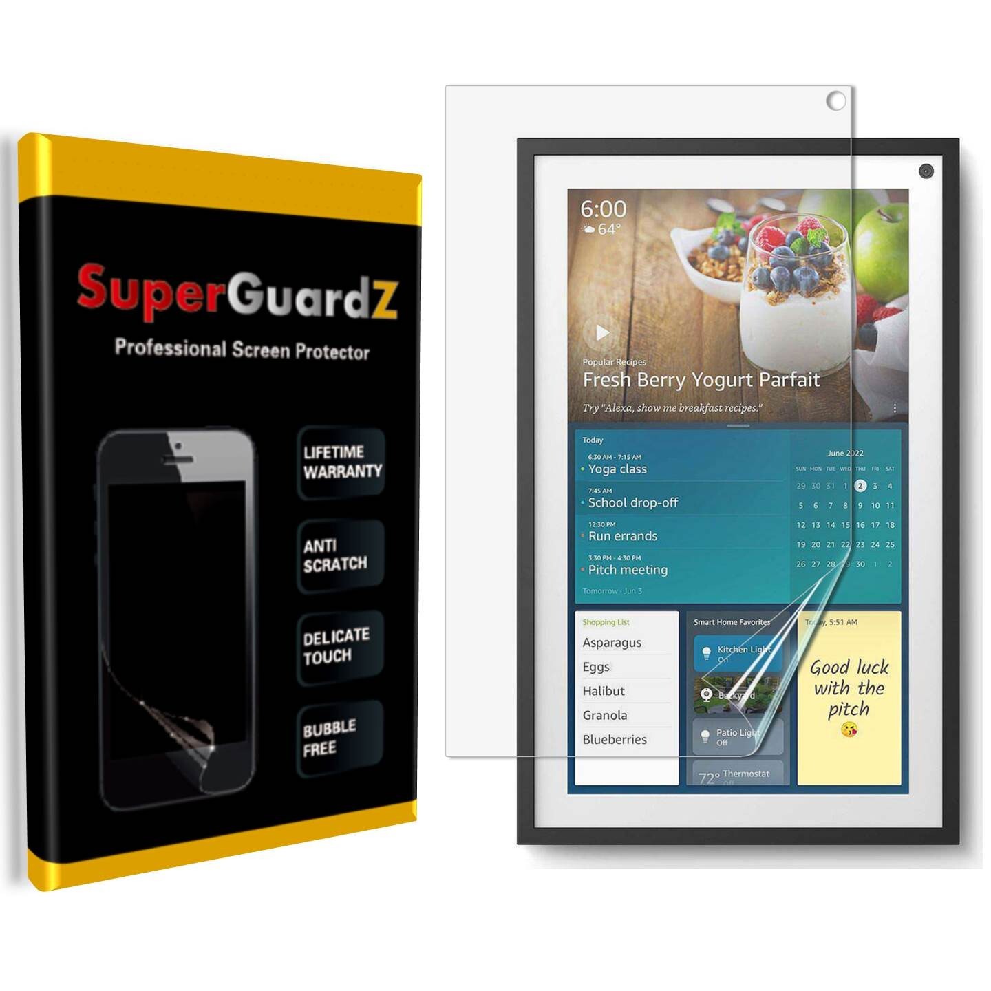 3X SuperGuardZ Clear Screen Protector Shield For Amazon Echo Show 15 (2021)