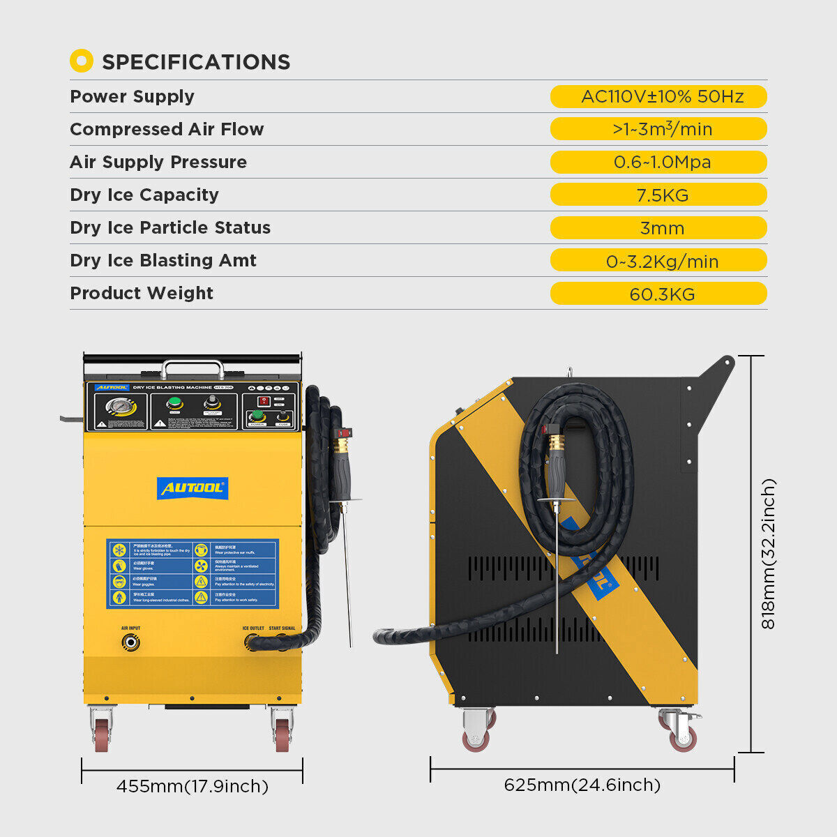 Dry Ice Blasting Cleaner Dry Ice Blaster Machine For Car Ships Aviation Cleaning