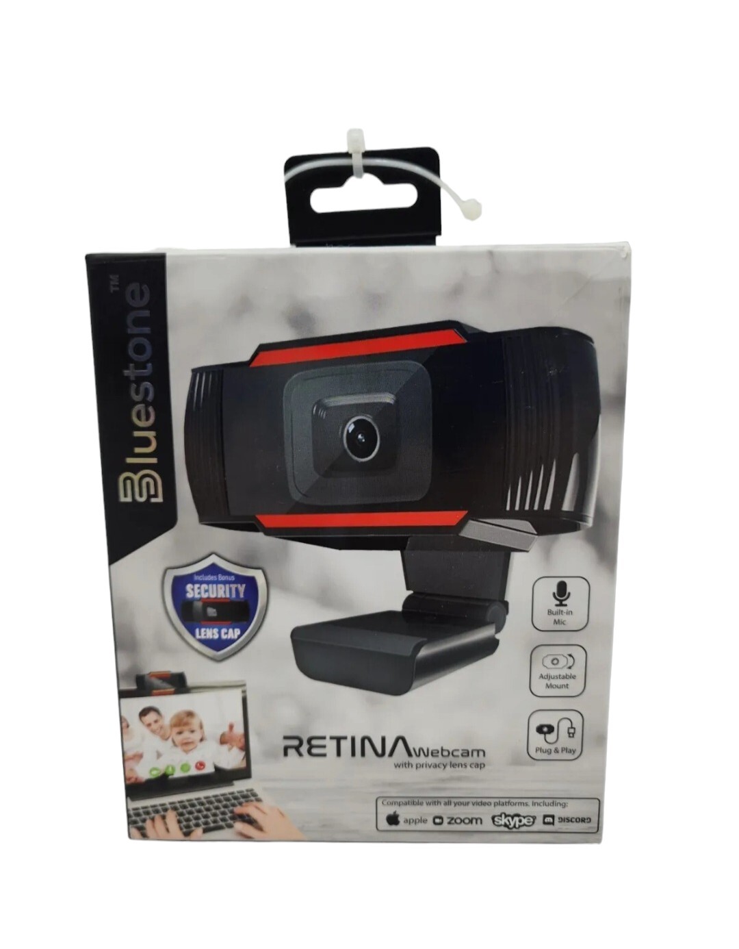 Webcam Bluestone Retina 1MP Built in Mic USB Laptop PC Camera Privacy Cap NIB