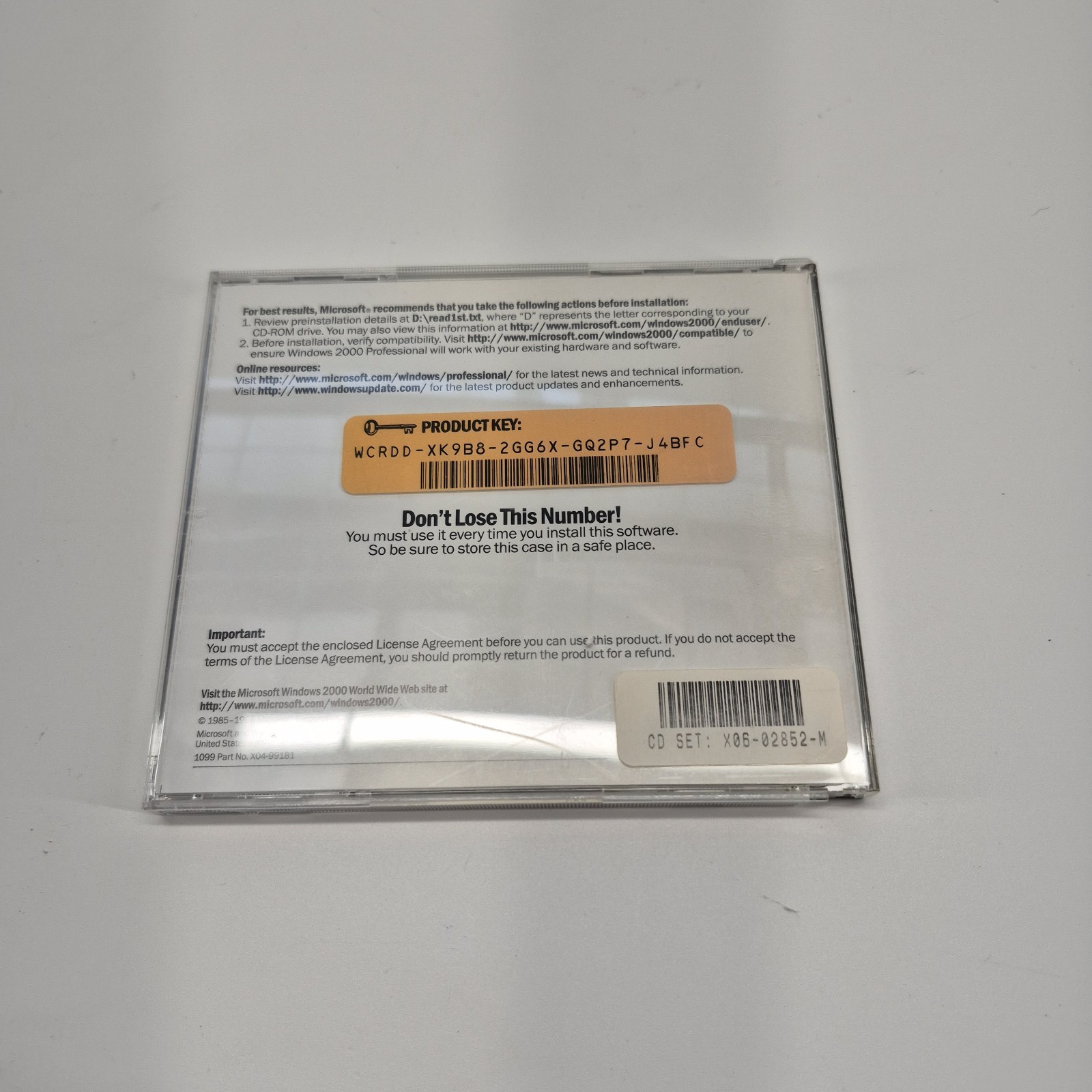 Microsoft Windows 2000 Professional (Upgrade Edition) With Product Key