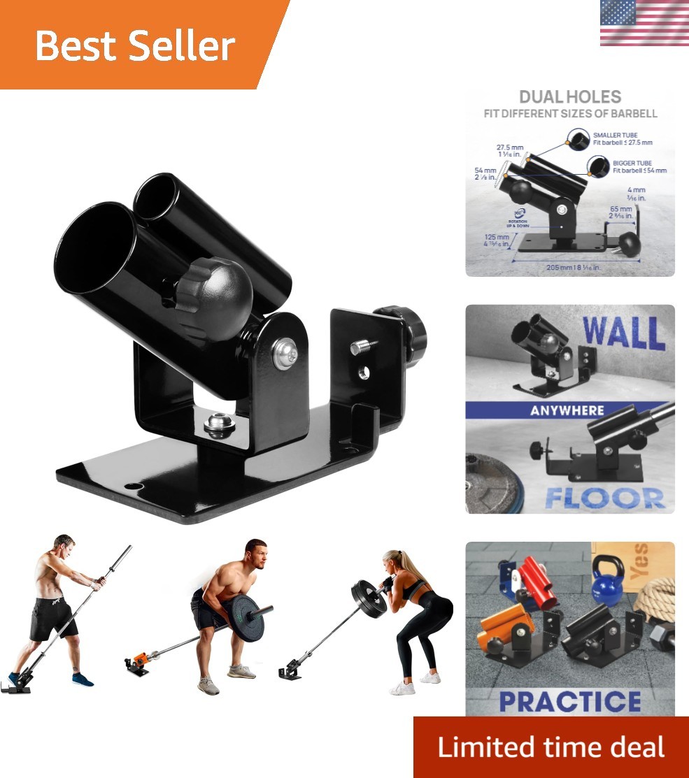 Heavy-Duty Adjustable T Bar Row Handle - Fits 1" & 2" Bars for Versatile Fitness