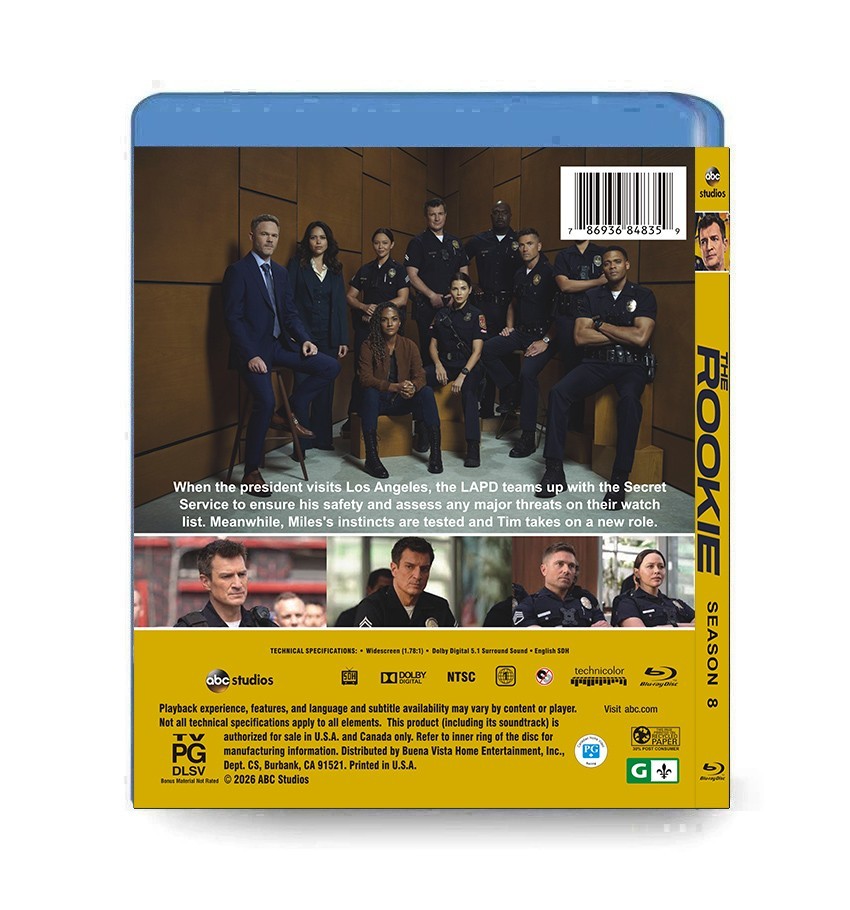 New Sealed Box Set The Rookie Season 8 Episodes 1-18: [2BD Blu-ray] All Region