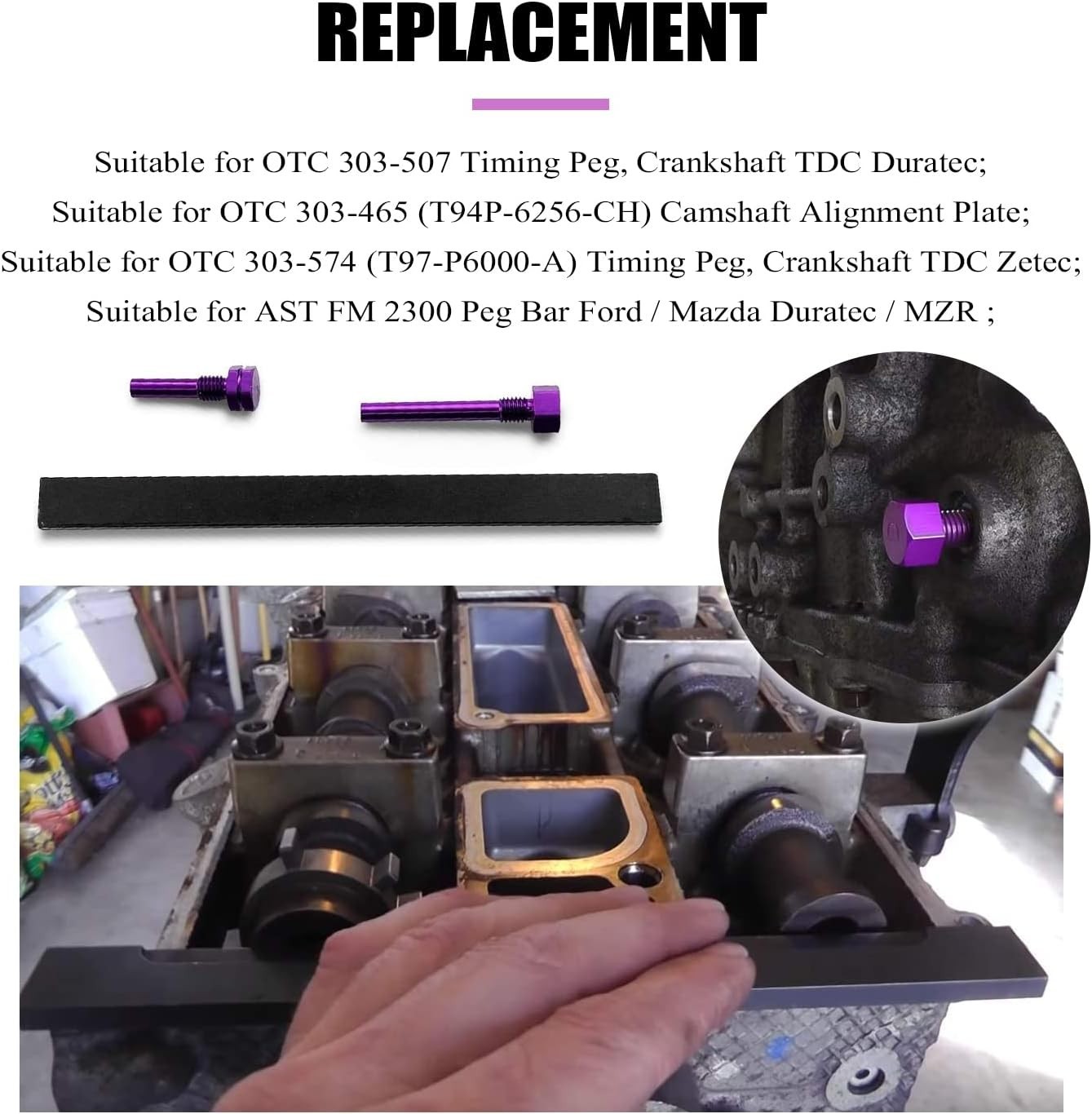 Cam Timing Alignment Tools Compatible with Ford/Mazda Zetec 2.0L 2.3L 2.5L MZ...