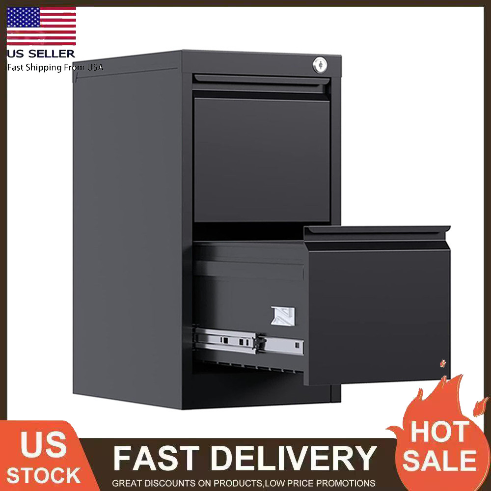 2-Drawer Lateral File Cabinet ,Heavy Duty Secure Office Metal Storage Organizer
