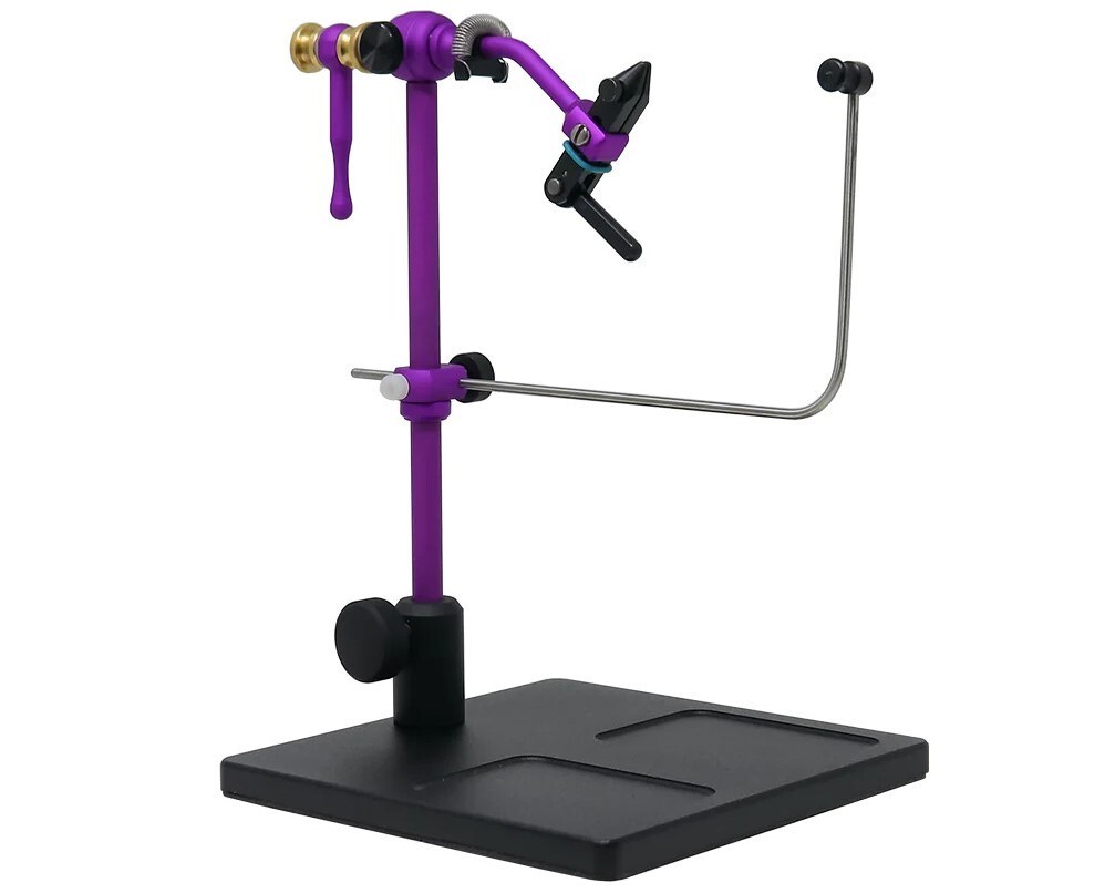 RENZETTI TRAVELER 2600 LTD. ED. PURPLE FLY TYING VISE PEDESTAL BASE RIGHT HANDED