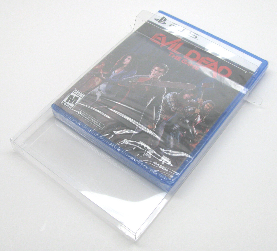 5X SONY PLAYSTATION PS5 CIB GAME - CLEAR PLASTIC PROTECTIVE BOX PROTECTORS CASE