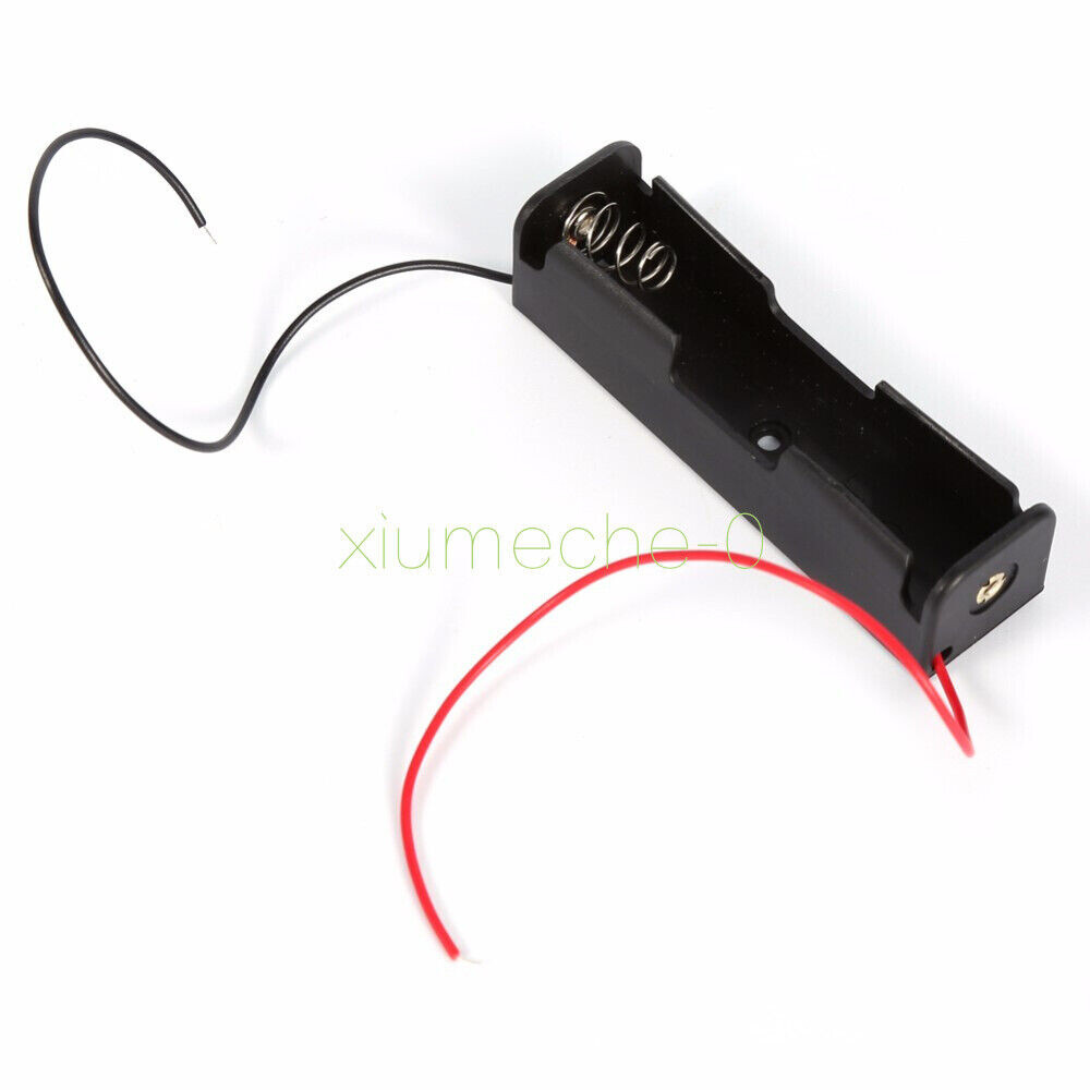 5PCS Plastic Battery Storage Case Box Holder For AA with wire leads NEW