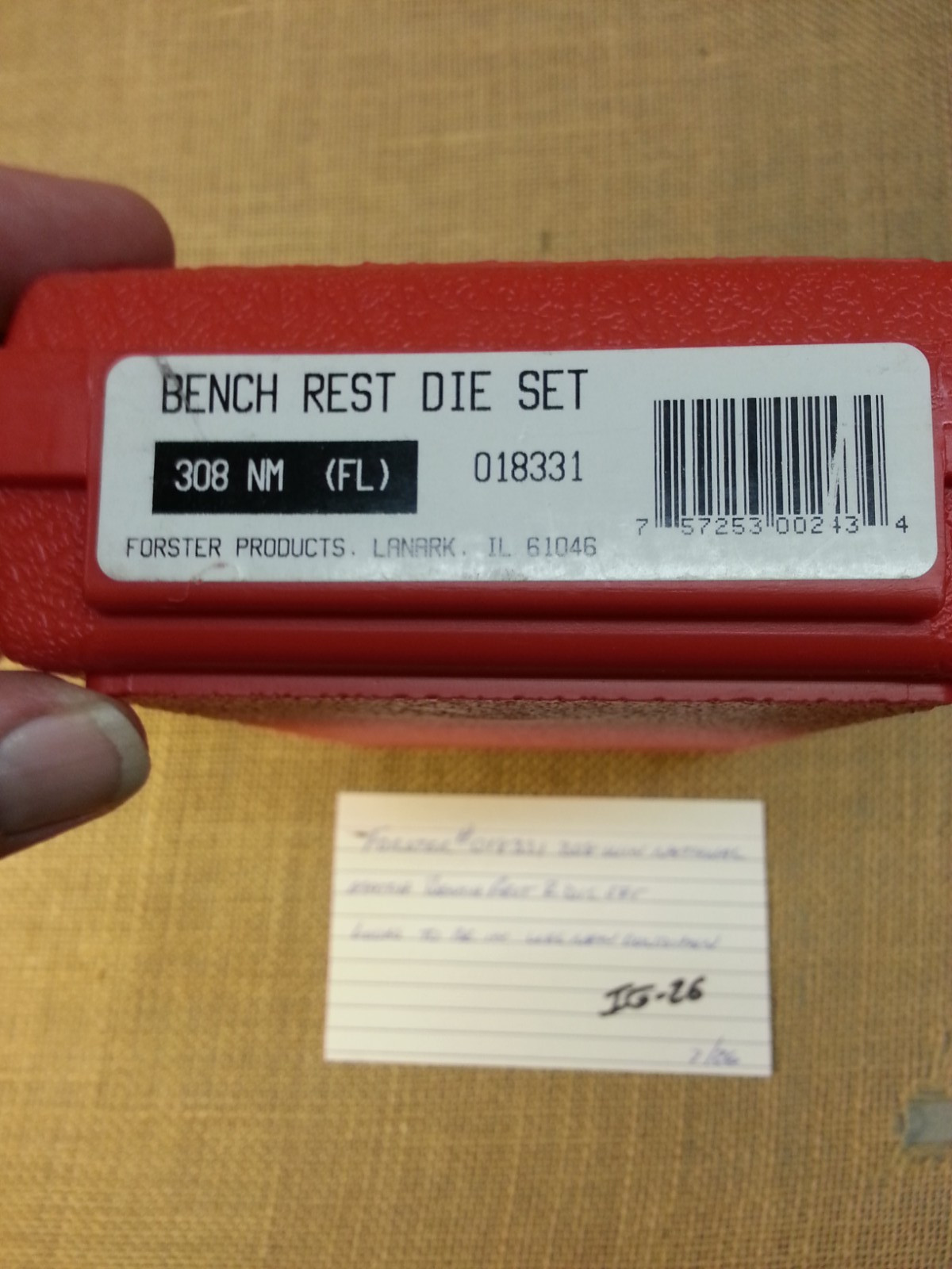 Forster # 018331  308 National Match Bench Rest Reloading Die Set
