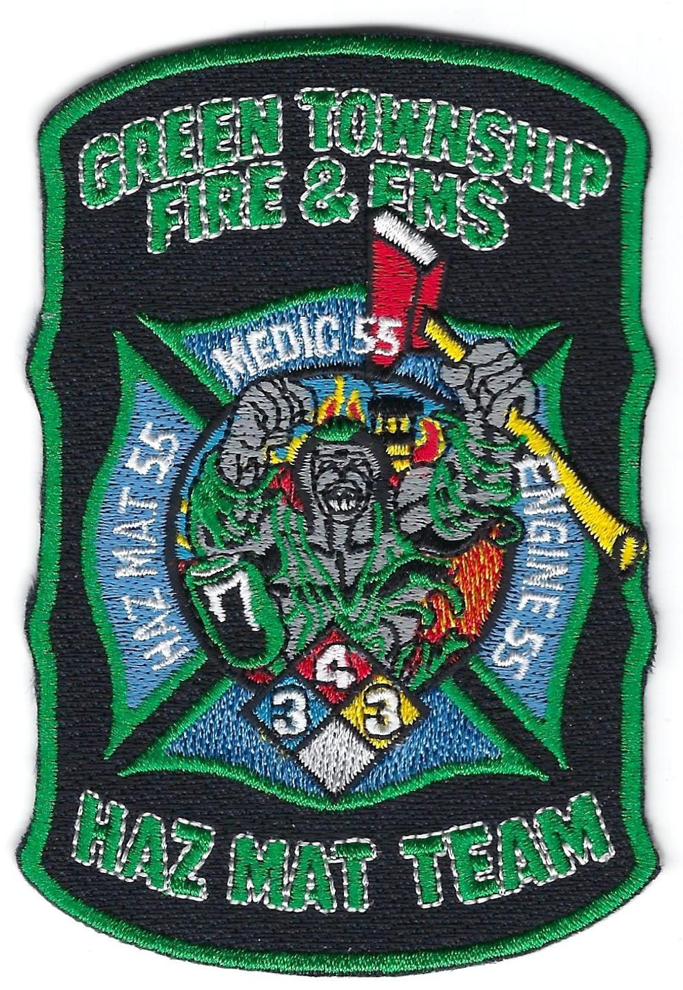 OHIO - Green Township Fire & EMS / Haz-Mat Team Patch  [ Station 55 ]