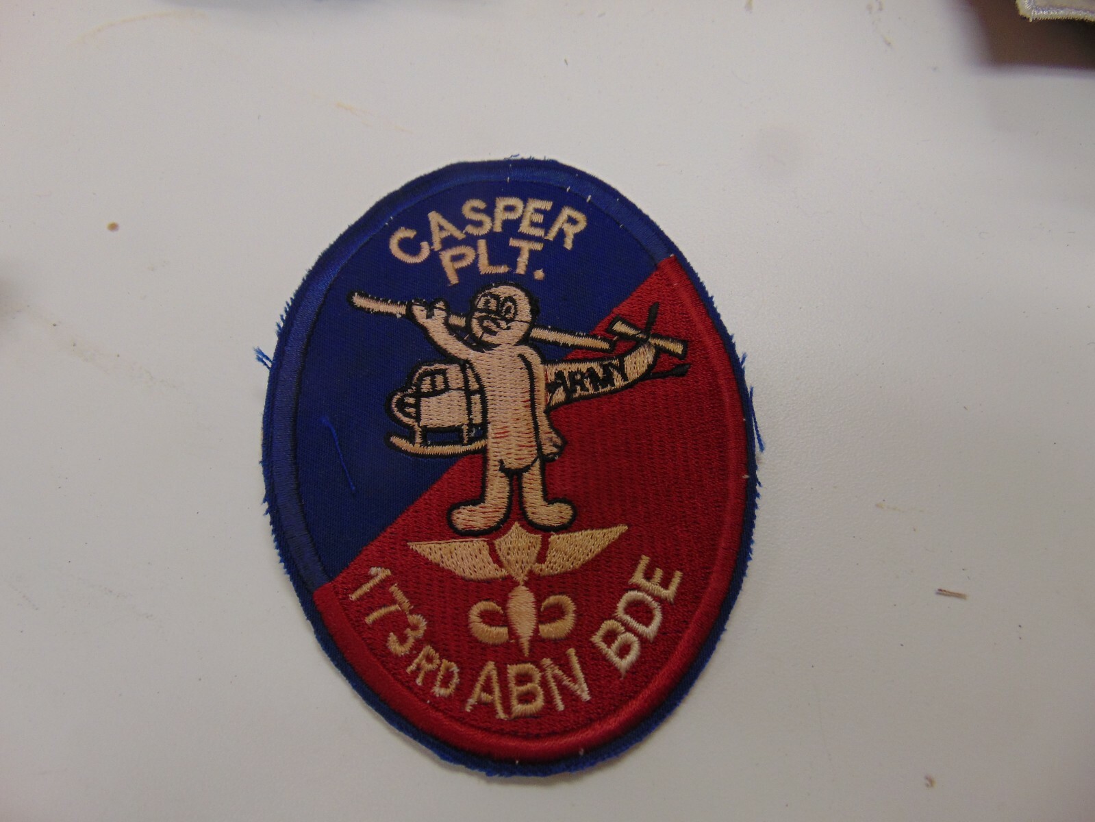 MILITARY PATCH OLD VIETNAM ERA ARMY CASPER PLT. 173RD ABN BDE