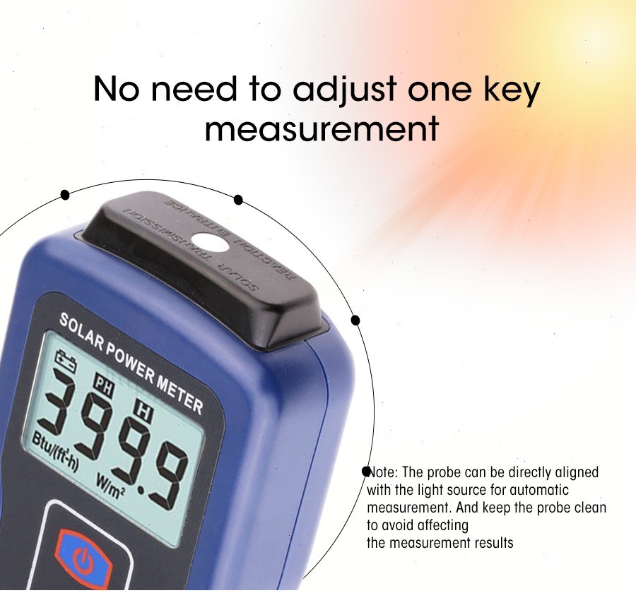 Solar Power Meter Solar Radiation Meter Tester For Testing Sun Light Radiation