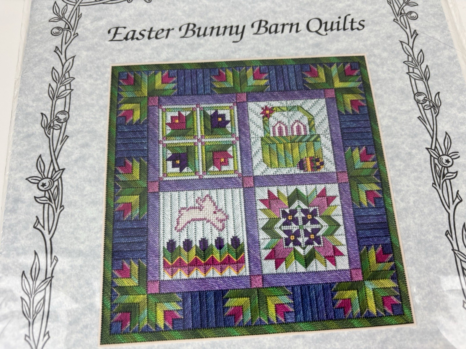 From Nancy’s Needle Quilt Series Easter Bunny Barn Quilts Needlepoint Pattern 1S
