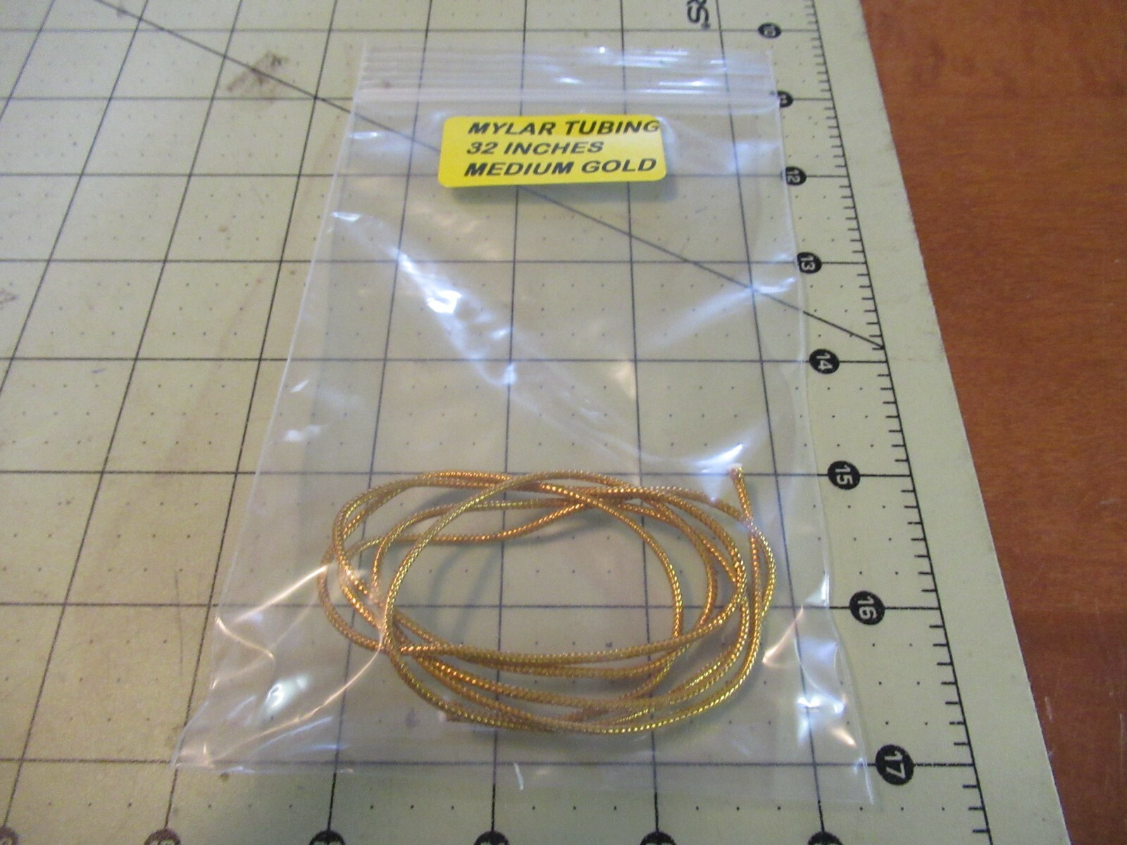 E-Z BODY Fly Tying Material Braided Mylar Tubing 32 Inches Gold Medium