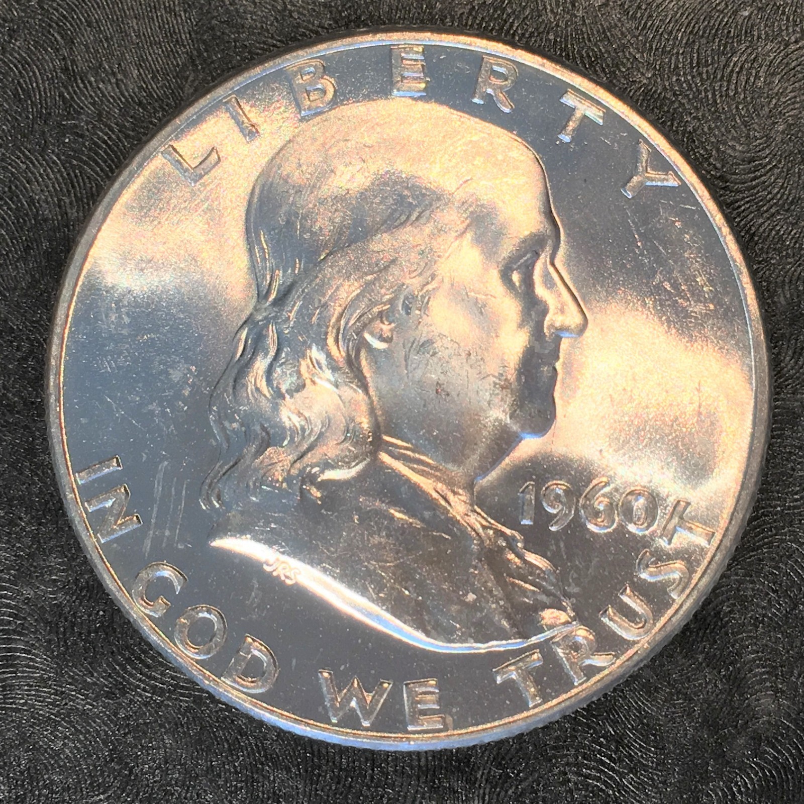 1960 Franklin Half Superb Brilliant Uncirculated - High Quality Scans #E609