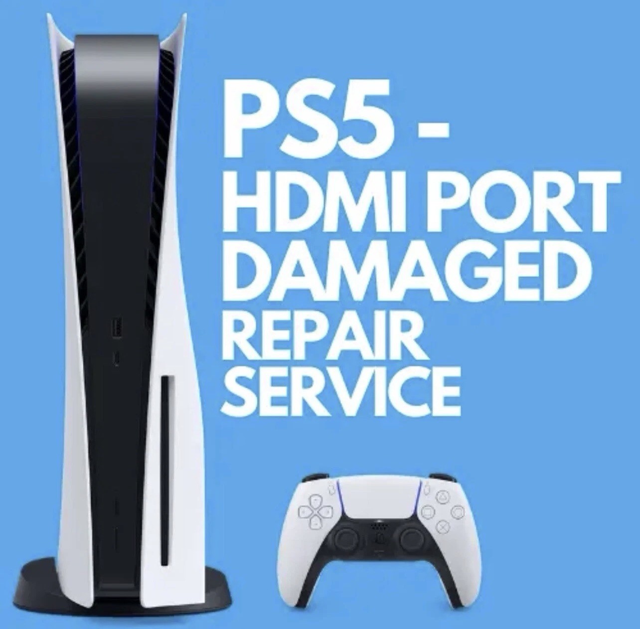 PS5 Sony PlayStation back side only one USB port  repair.