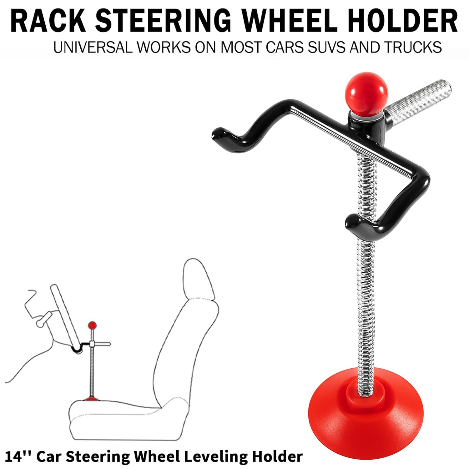 14 inches Steering Wheel Holder Alignment Adjustable Car Tool Fits forVans Bus