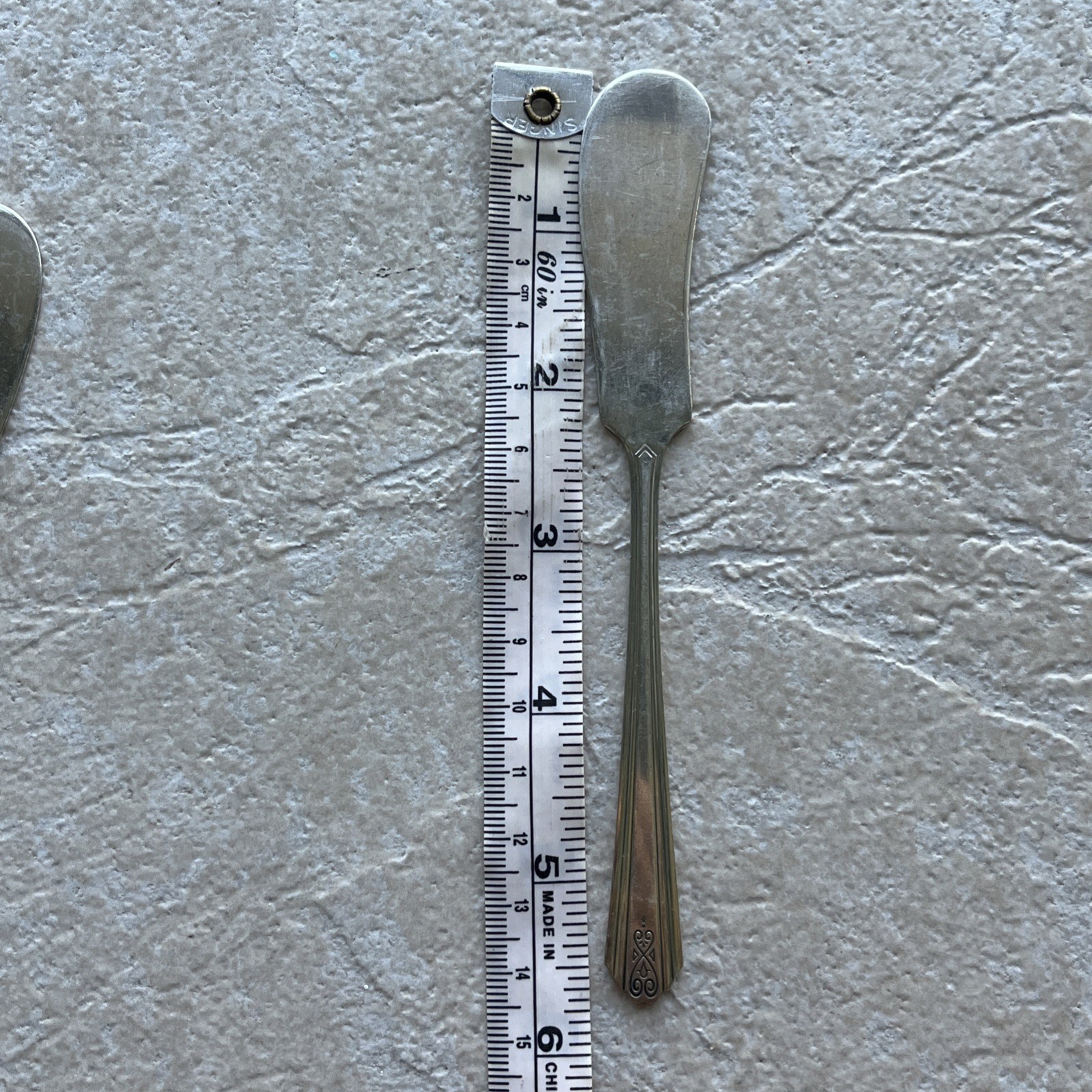 National Silver Co. Moderne Pattern Silverplate Flat Handle Butter Spreader 3 PC