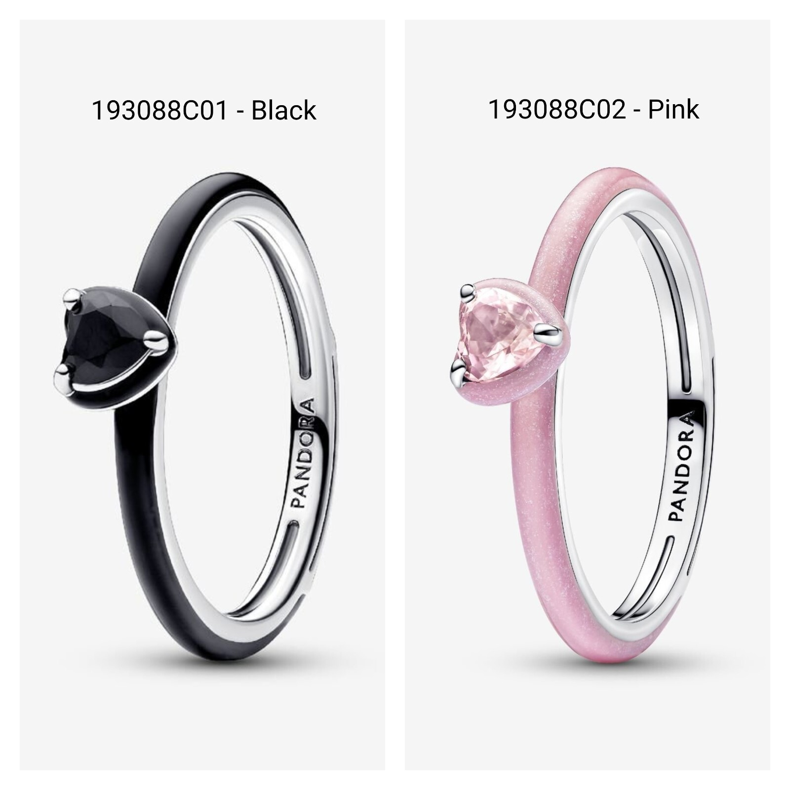 *New* Pandora ME Chakra Heart Ring-193088C01, 193088C02