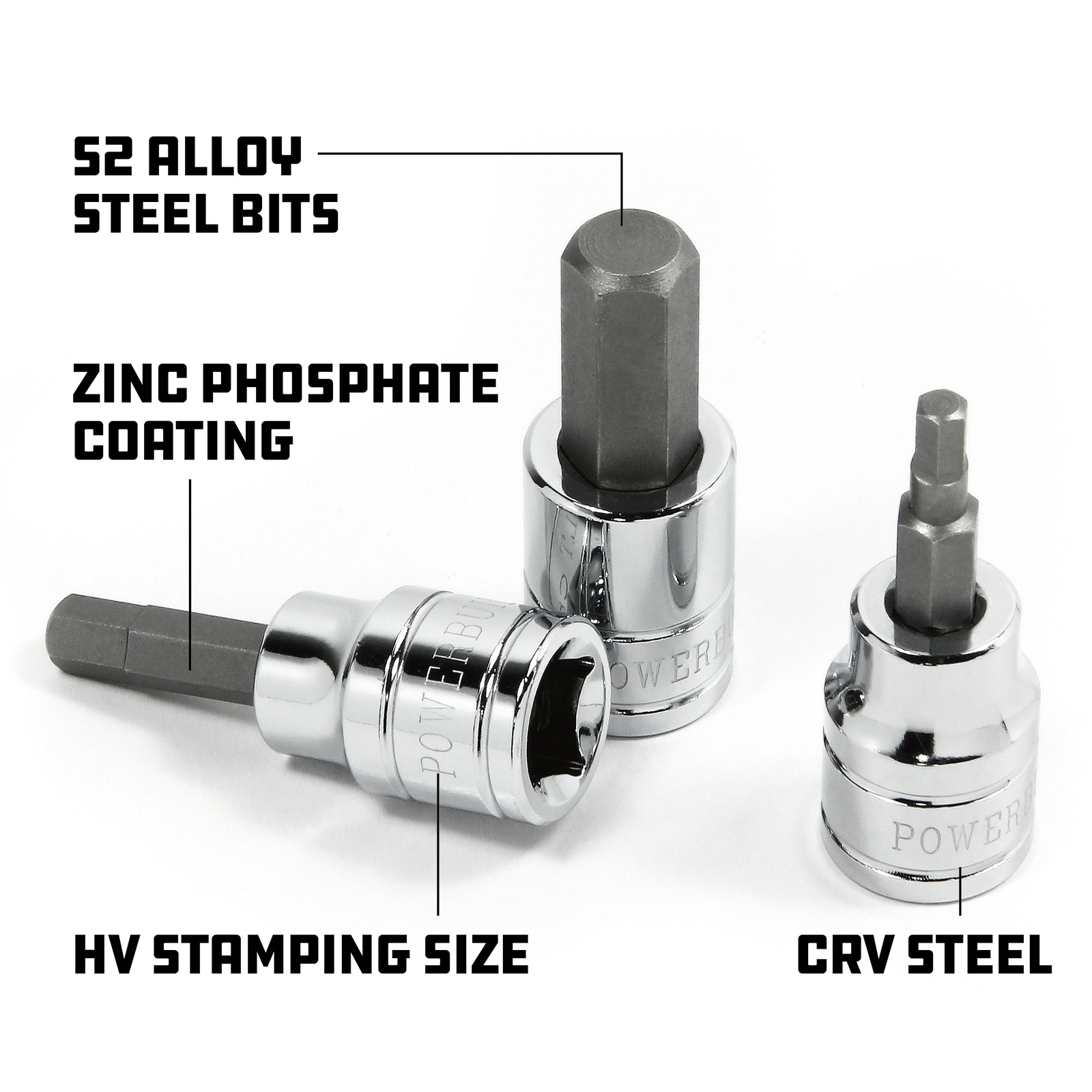 Powerbuilt 3/8 Inch Drive 9MM Hex Bit Socket - 648425