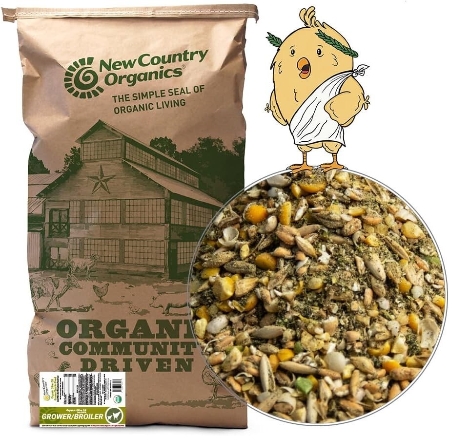 New Country Organics | Organic Olive Oil Broiler Feed 40lb | Soy-Free