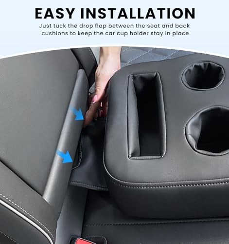 Car Cup Holder, Back Seat Cup Holder for Car, PU Leather Couch Standard Version