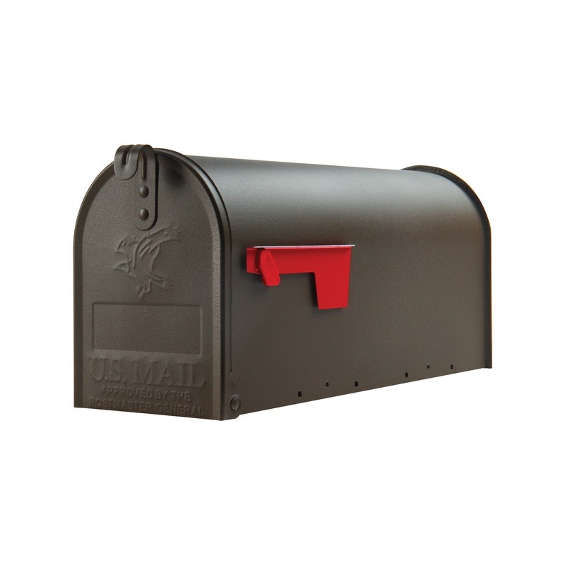 Architectural Mailbox Elite Classic Galvanized Steel Post Mount Venetian BronzE