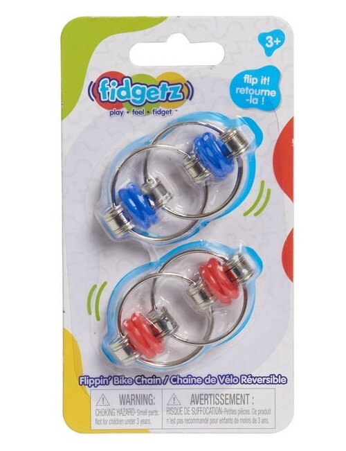 Full Case of 36 QTY w/PDQ Just Play Fidgetz Flippin' Bike Chain Sensory Toy