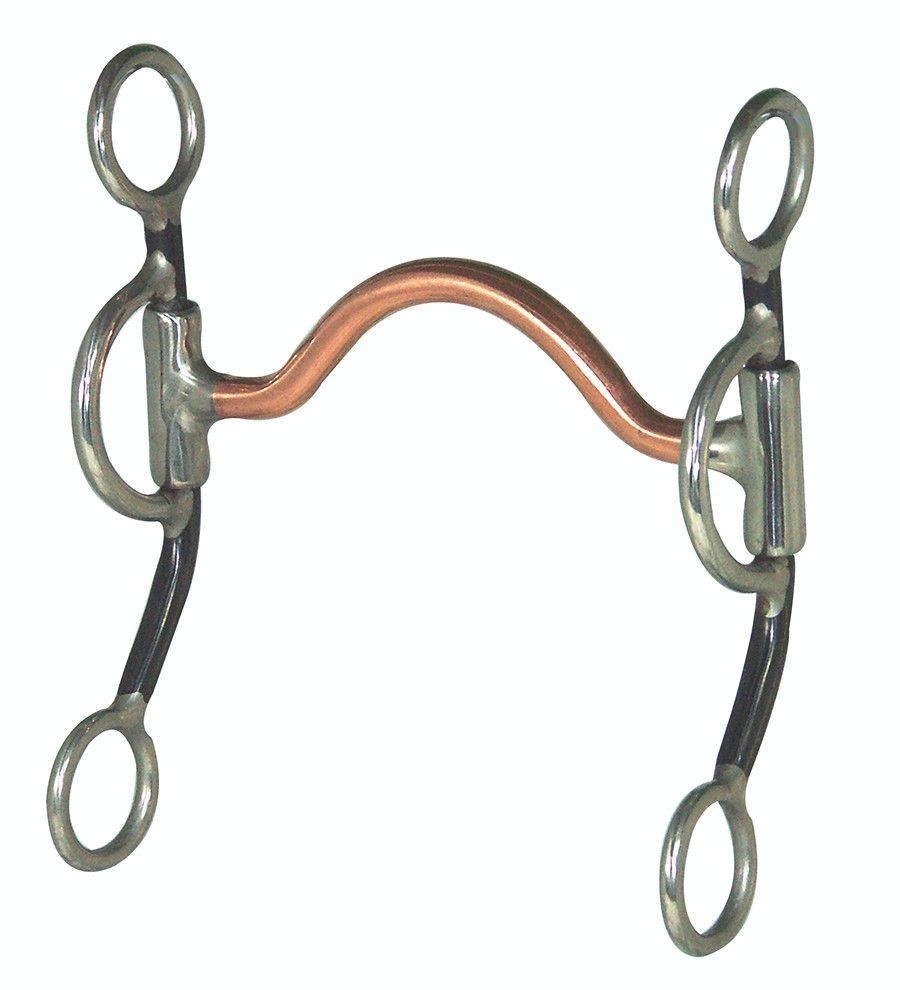 Reiner Wide Port Swivel Shank Bit Reining Horse Bit Copper Mouth Western Tack