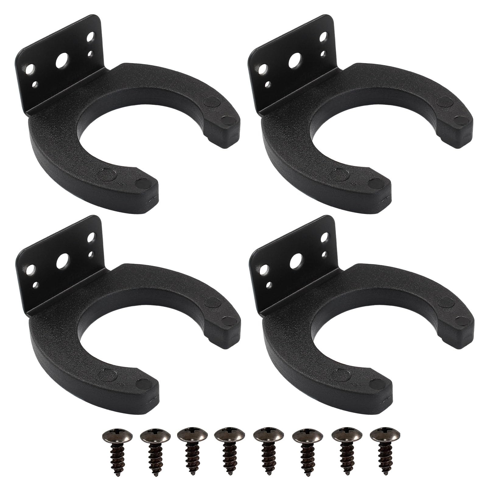 Waziaqoc 4 Pcs Microphone Holders for Mic Stand, Black Microphone Clip, Wall ...