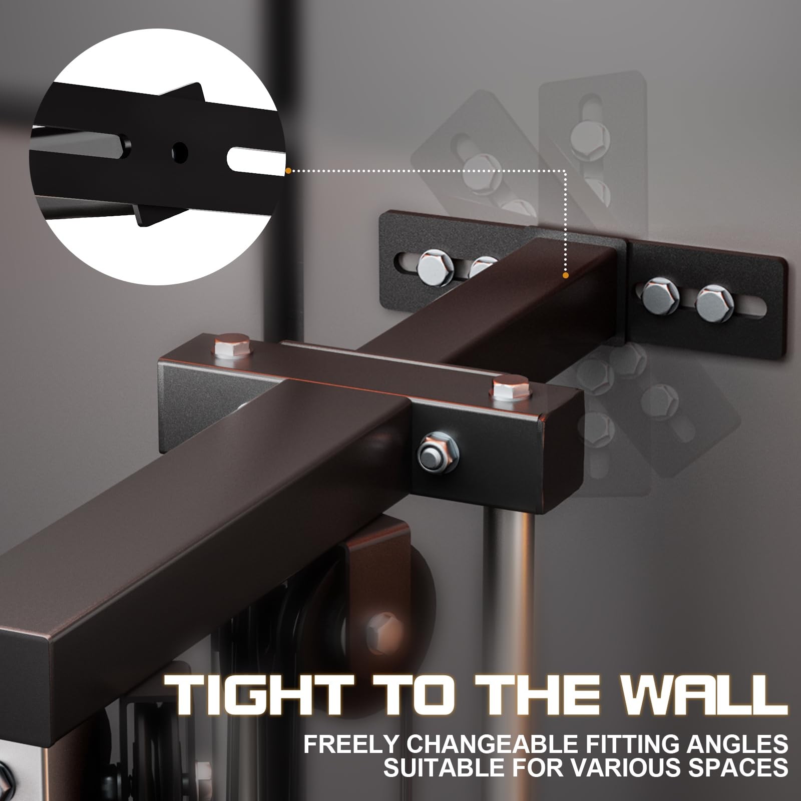 Wall Mount Cable Machine, LAT Pulldown Machines Cable Crossover Machine Home Gym