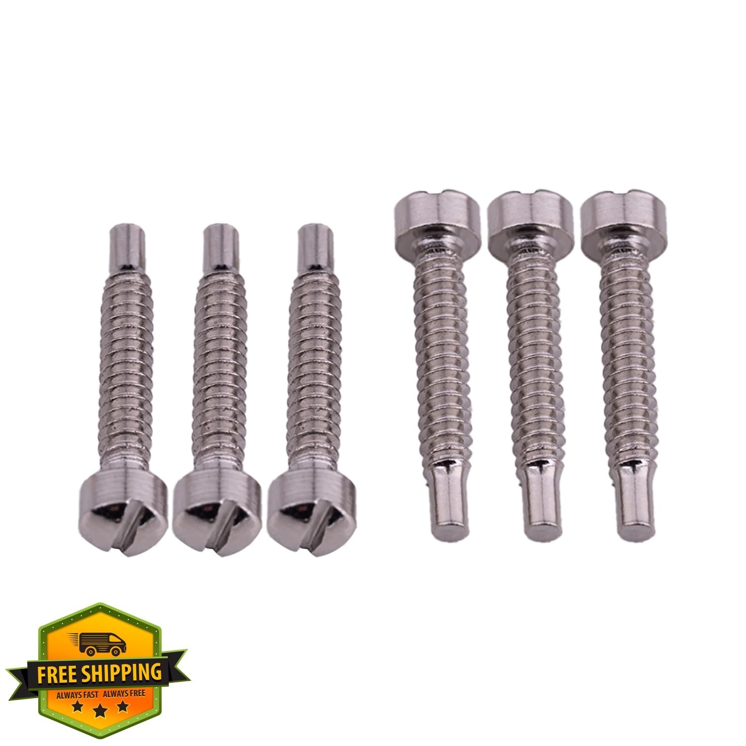 DIAO79NI 6pk M3x21mm Humbucker Pickup Screws Chrome