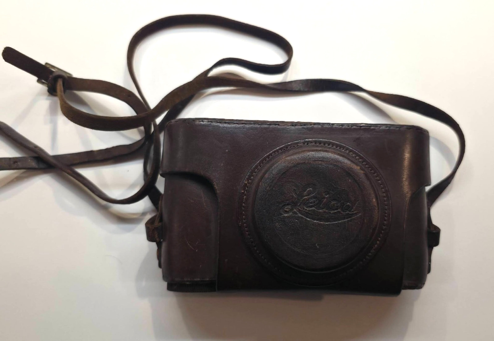 VINTAGE LEICA III LEATHER TWO PIECE CAMERA CASE w/ STRAP #2