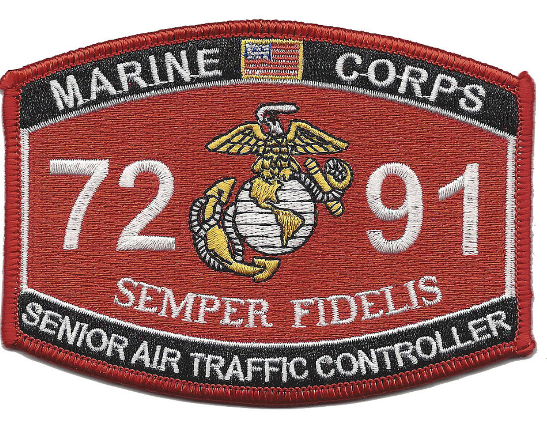 4.5" MARINE CORPS MOS 7291 SENIOR AIR TRAFFIC CONTROLLER EGA EMBROIDERED PATCH