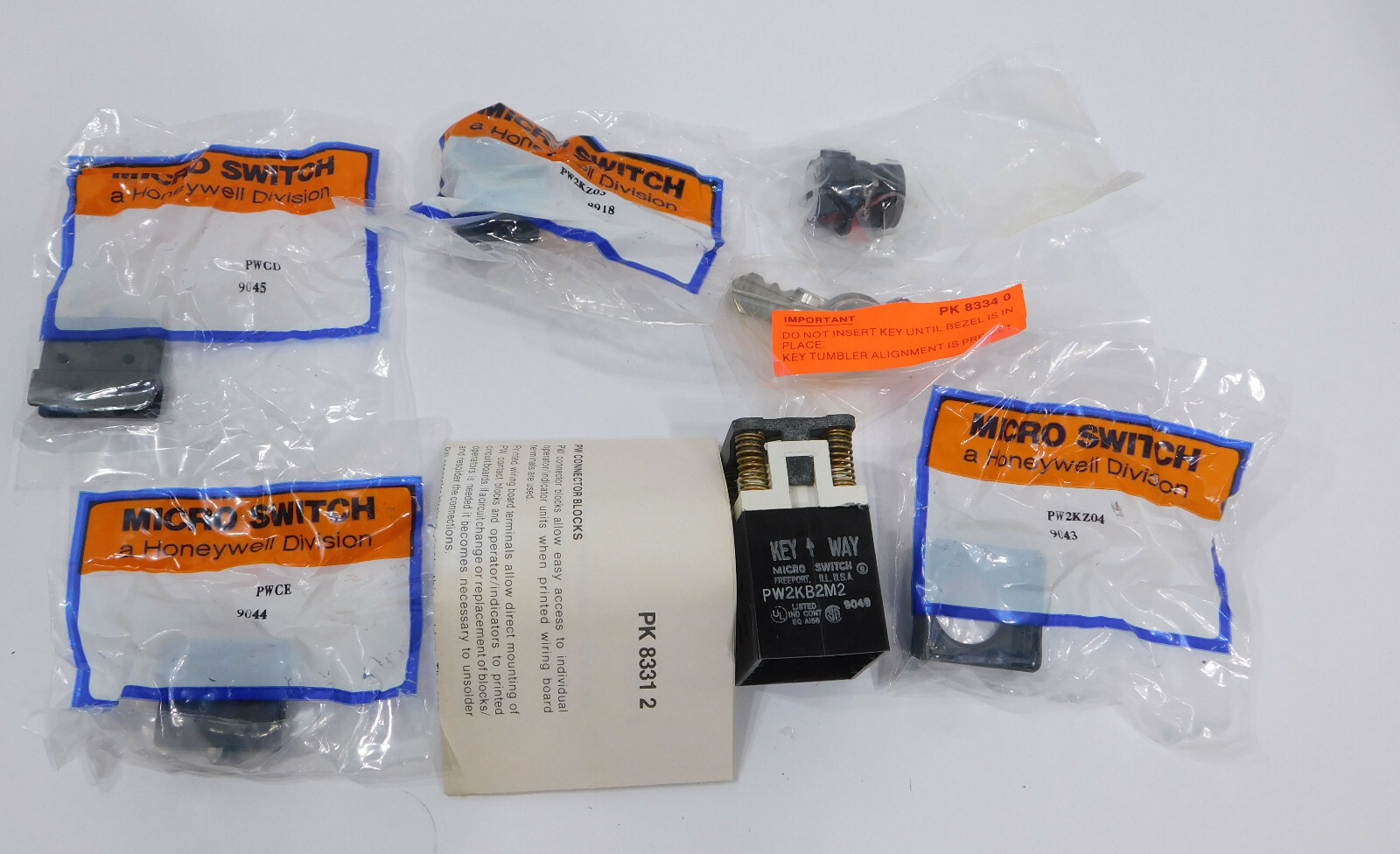 Honeywell Microswitch Kit PW2KB2M2EDAA Keyed / Key Switch PW2KB2M2