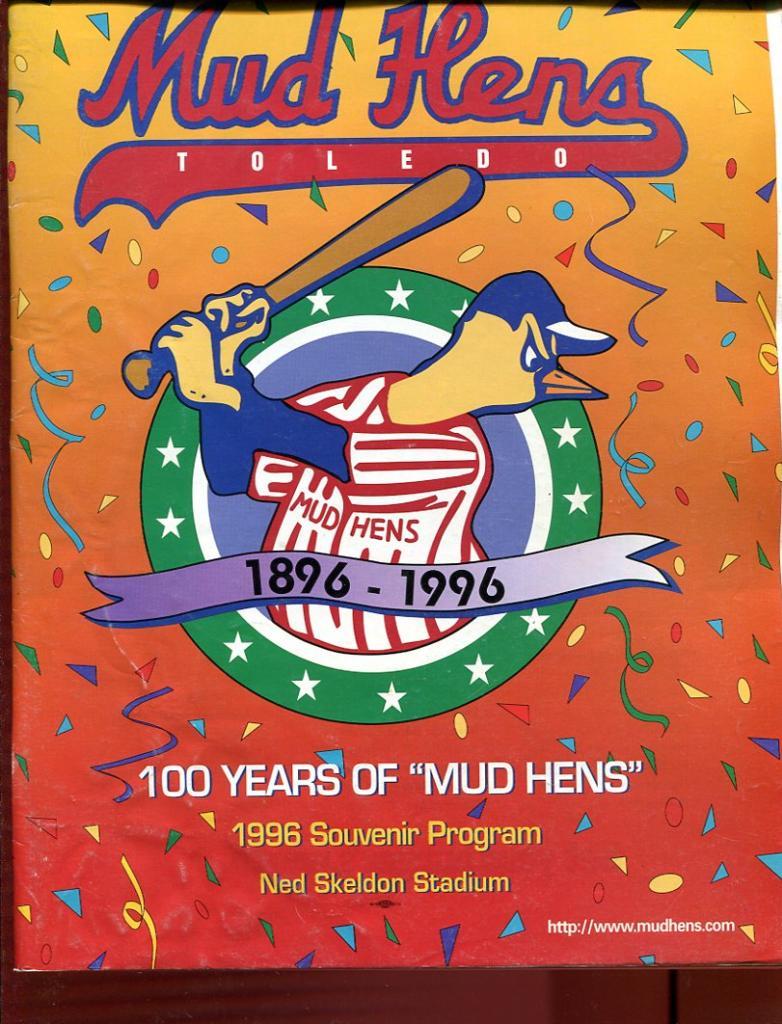 Baseball Program Minor Leagues Toledo Mudhens 1996